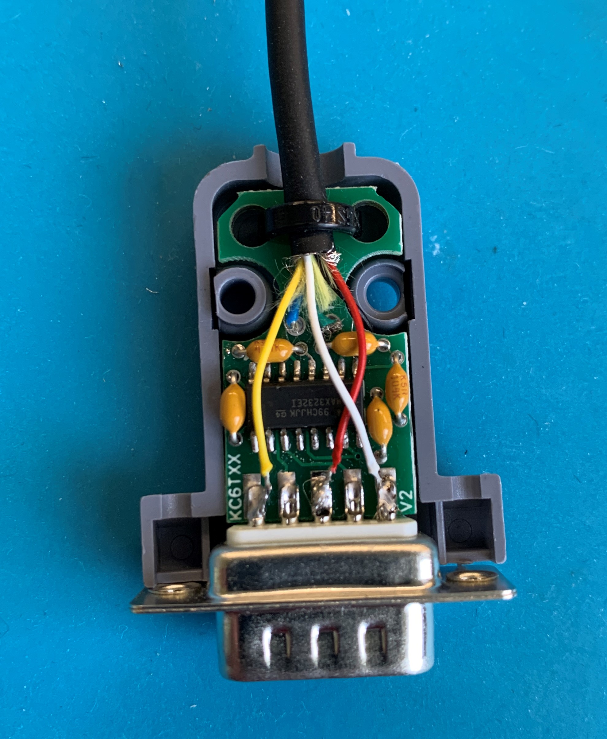 serial port voltage converter inside a db-9 shell